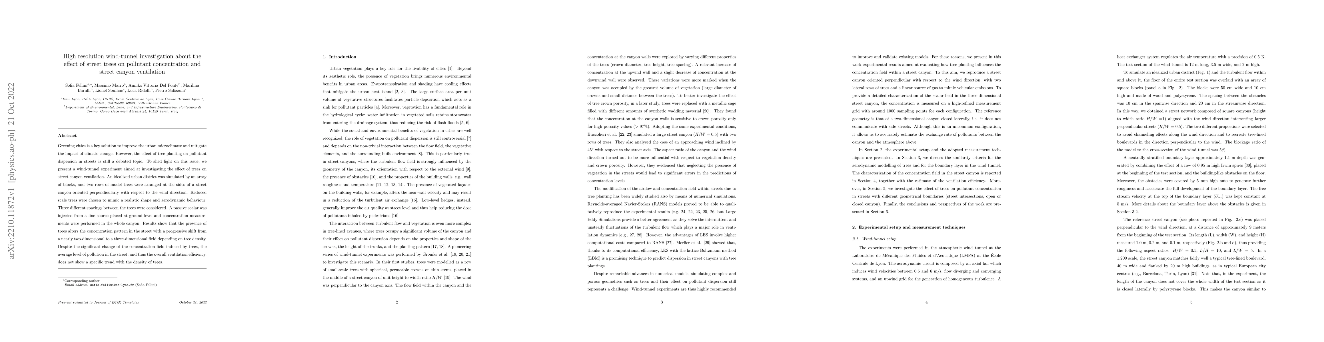 Thumbnail for High resolution wind-tunnel investigation about the effect of street
  trees on pollutant concentration and street canyon ventilation