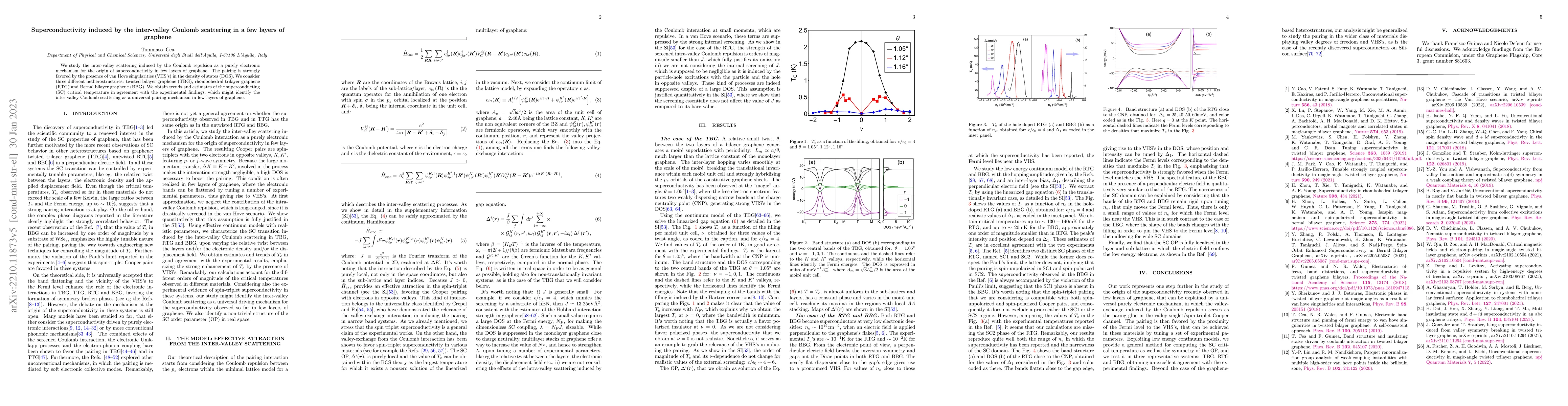 Thumbnail for Superconductivity induced by the inter-valley Coulomb scattering in a
  few layers of graphene