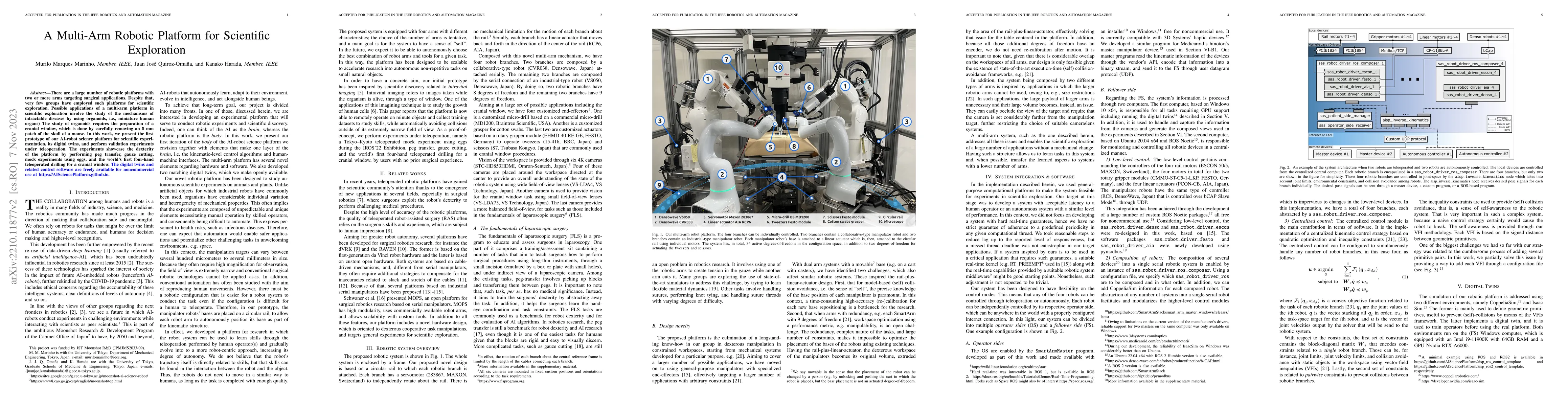 Thumbnail for A Multi-Arm Robotic Platform for Scientific Exploration