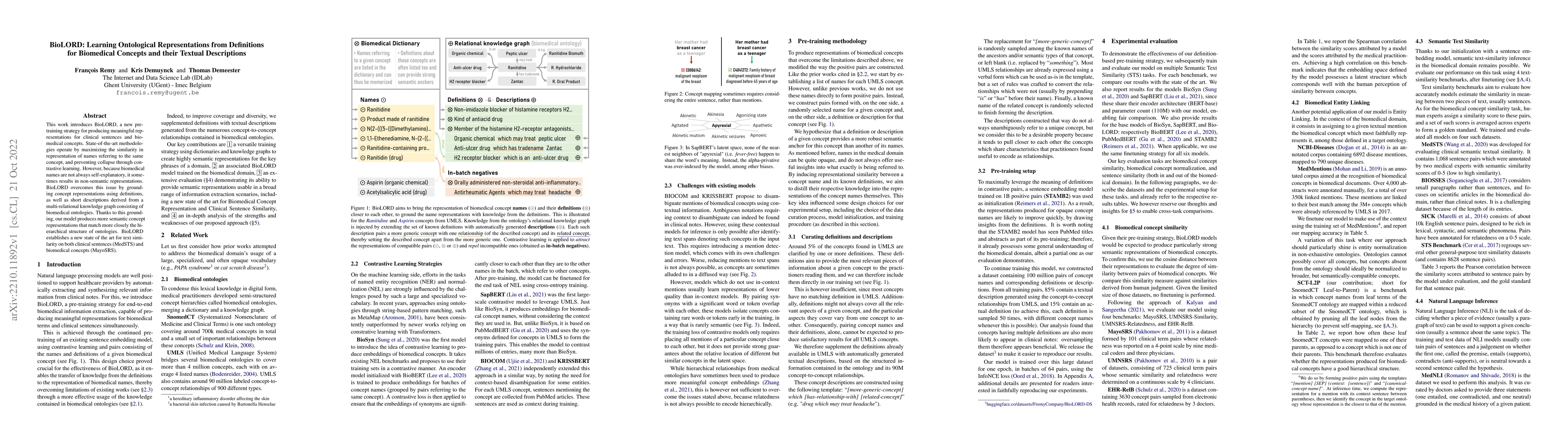 Thumbnail for BioLORD: Learning Ontological Representations from Definitions (for
  Biomedical Concepts and their Textual Descriptions)