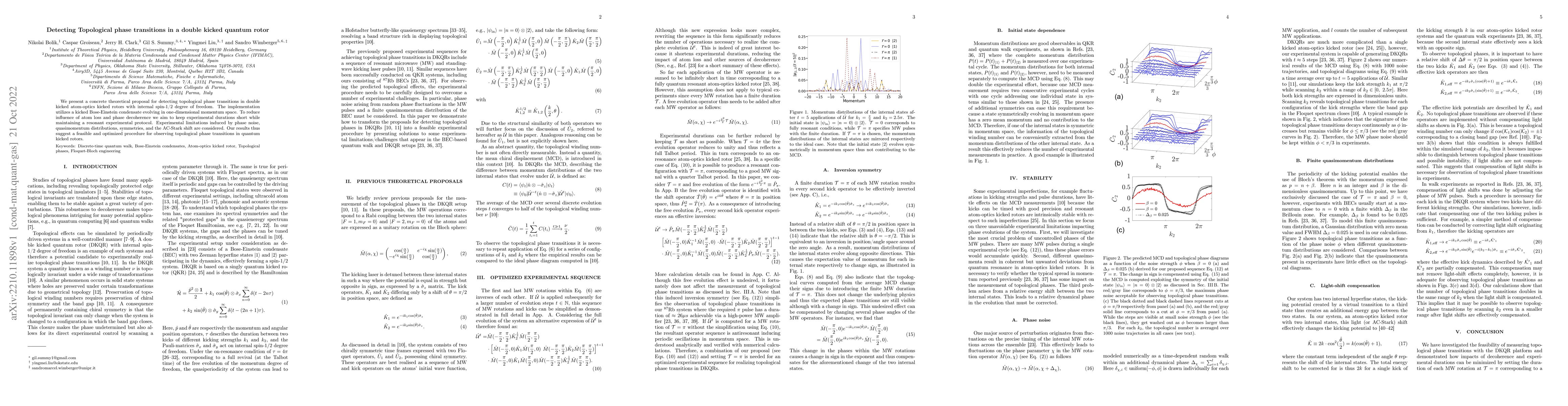 Thumbnail for Detecting Topological phase transitions in a double kicked quantum rotor
