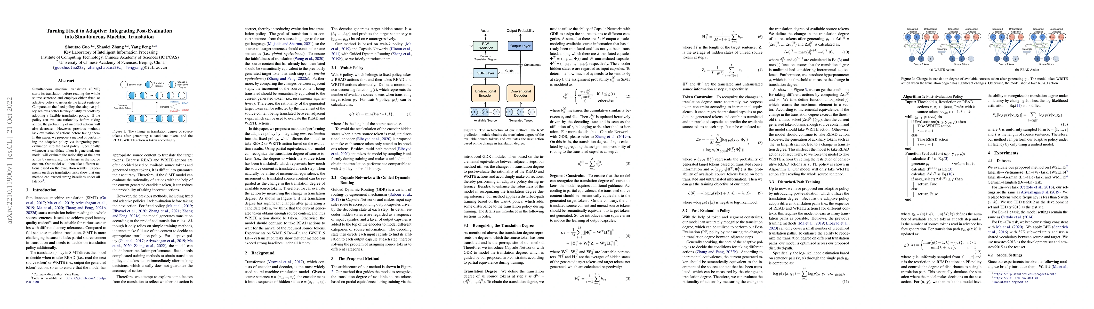 Thumbnail for Turning Fixed to Adaptive: Integrating Post-Evaluation into Simultaneous
  Machine Translation