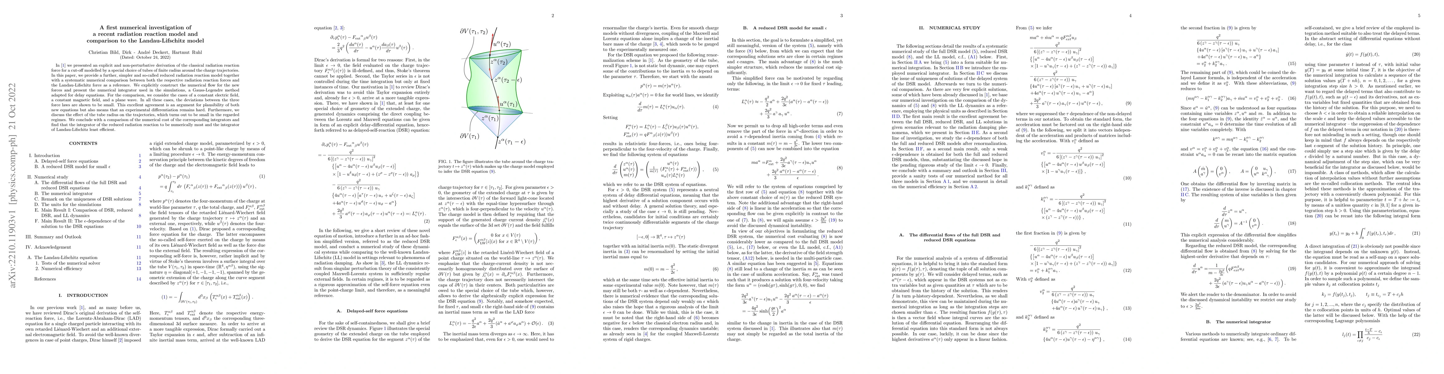 Thumbnail for A first numerical investigation of a recent radiation reaction model and
  comparison to the Landau-Lifschitz model