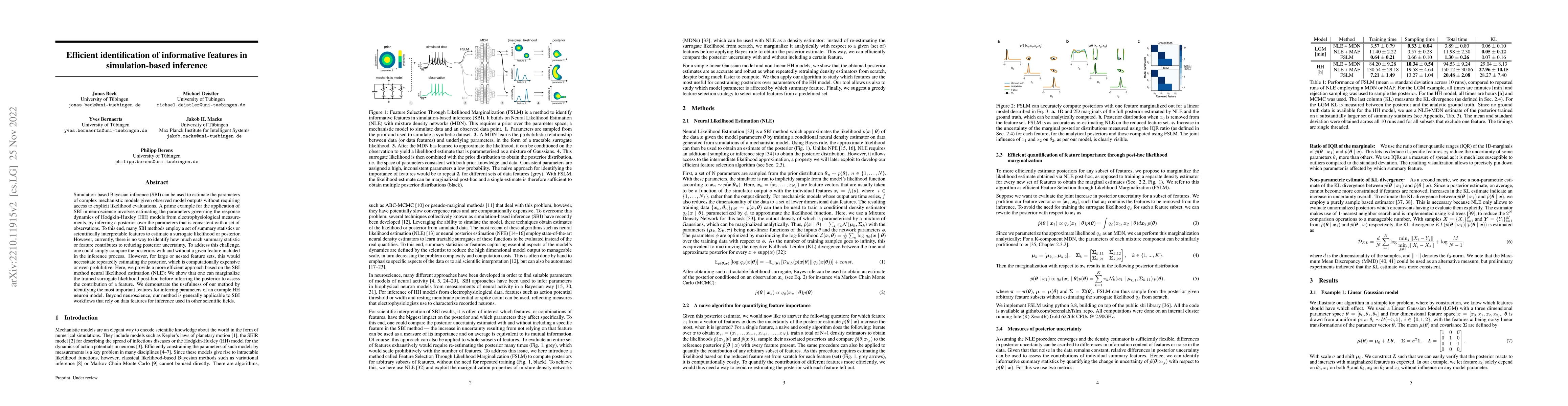 Thumbnail for Efficient identification of informative features in simulation-based
  inference