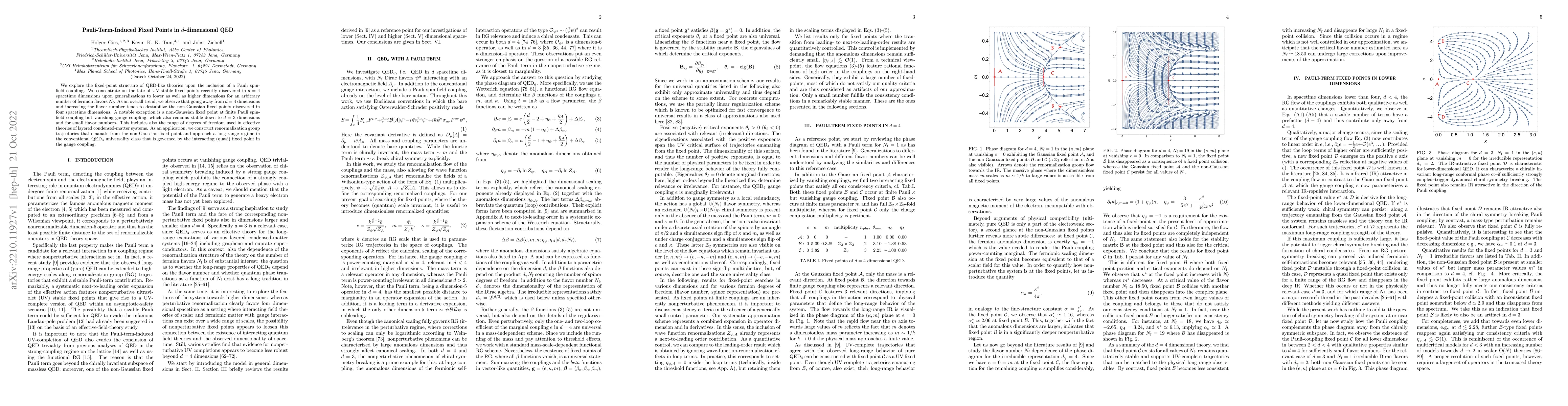 Thumbnail for Pauli-Term-Induced Fixed Points in $d$-dimensional QED