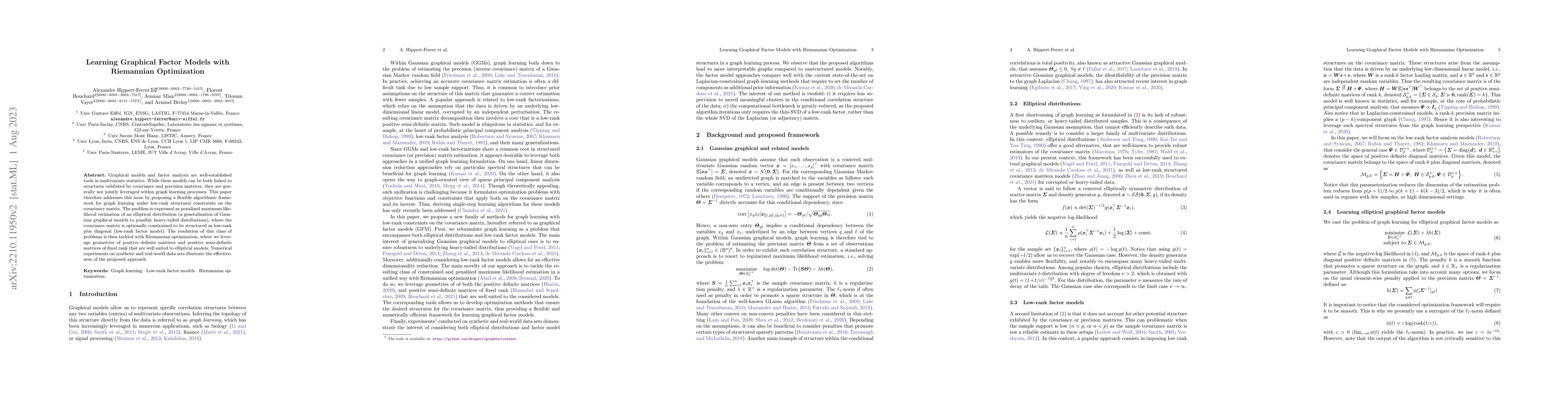 Thumbnail for Learning Graphical Factor Models with Riemannian Optimization