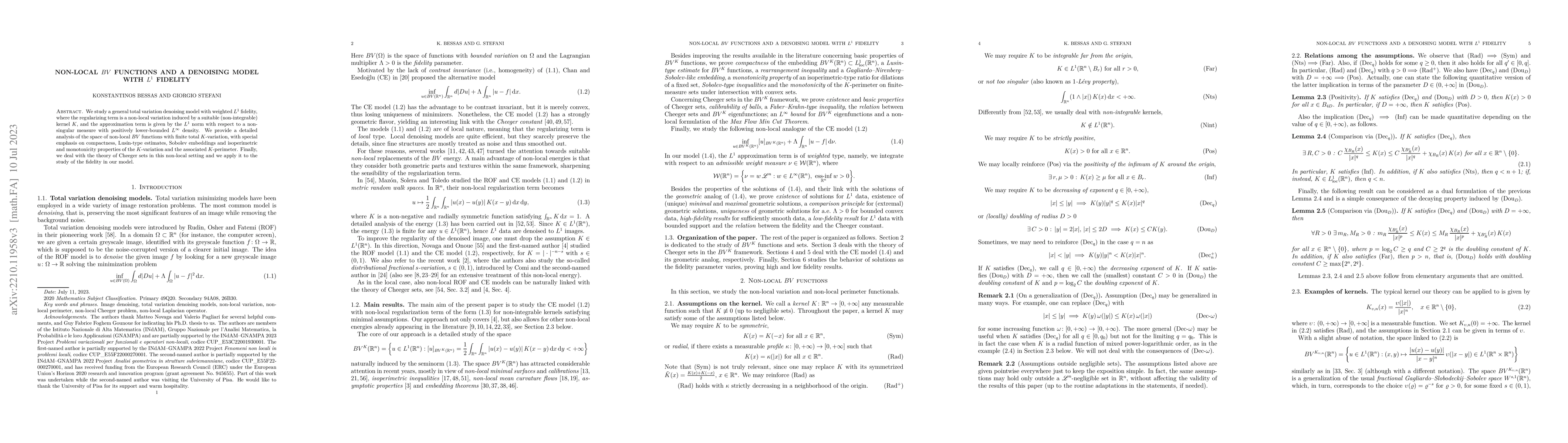 Thumbnail for Non-local $BV$ functions and a denoising model with $L^1$ fidelity