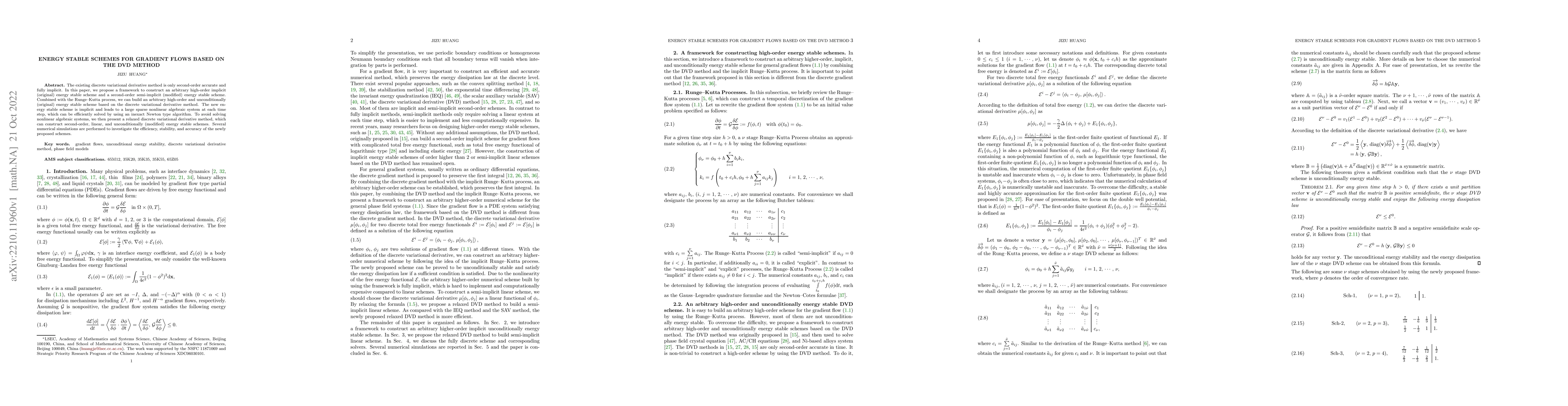 Thumbnail for Energy stable schemes for gradient flows based on the DVD method