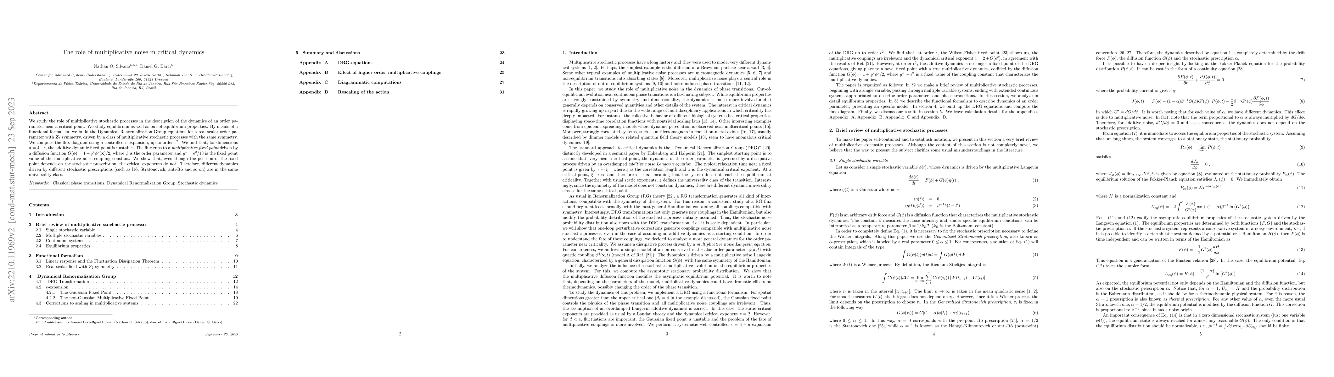Thumbnail for The role of multiplicative noise in critical dynamics