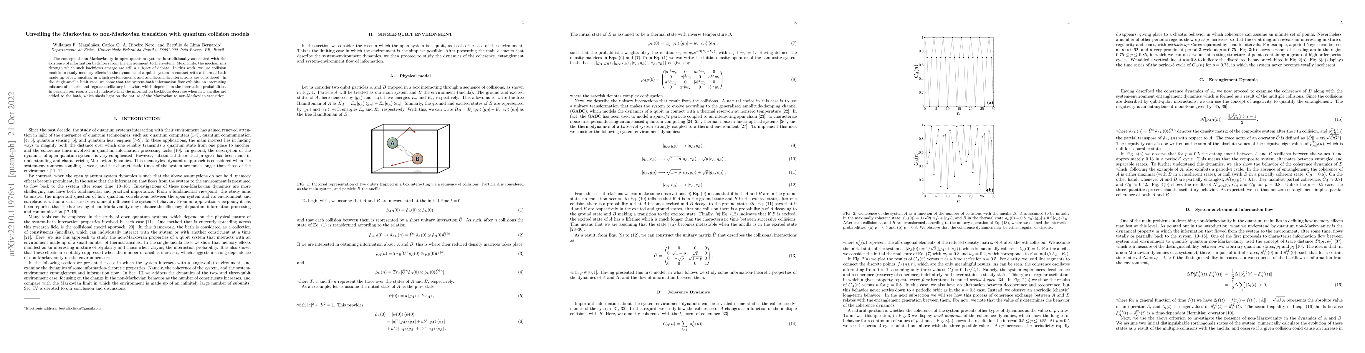 Thumbnail for Unveiling the Markovian to non-Markovian transition with quantum
  collision models