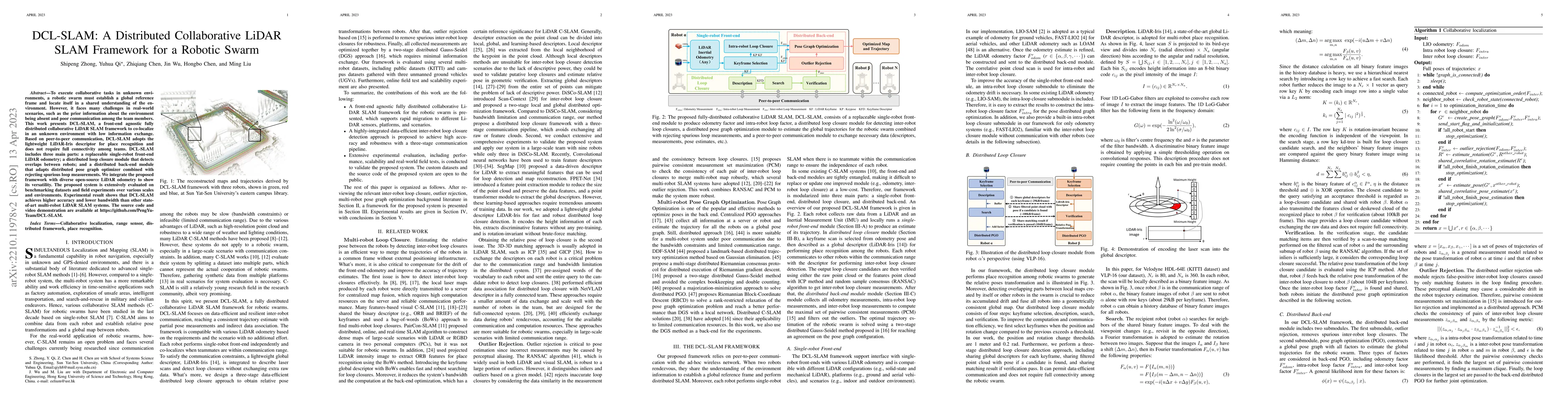 Thumbnail for DCL-SLAM: A Distributed Collaborative LiDAR SLAM Framework for a Robotic
  Swarm
