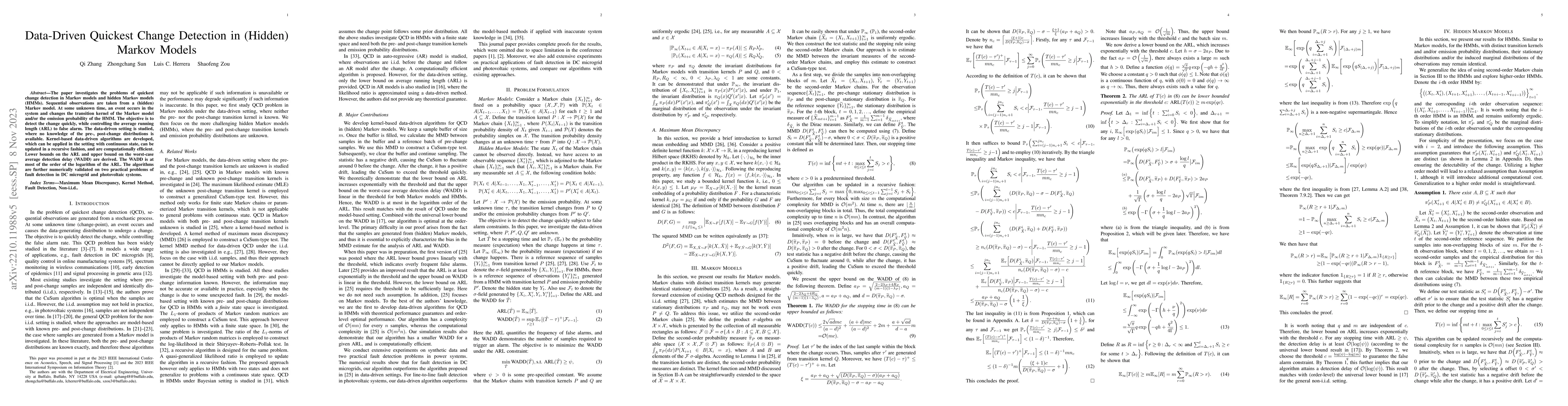Thumbnail for Data-Driven Quickest Change Detection in (Hidden) Markov Models