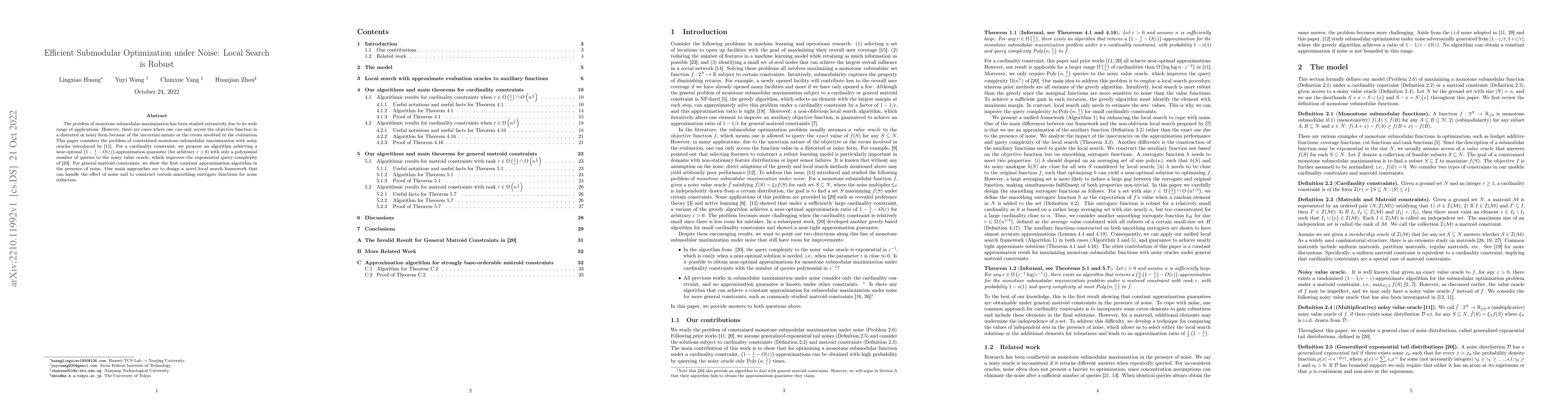 Thumbnail for Efficient Submodular Optimization under Noise: Local Search is Robust