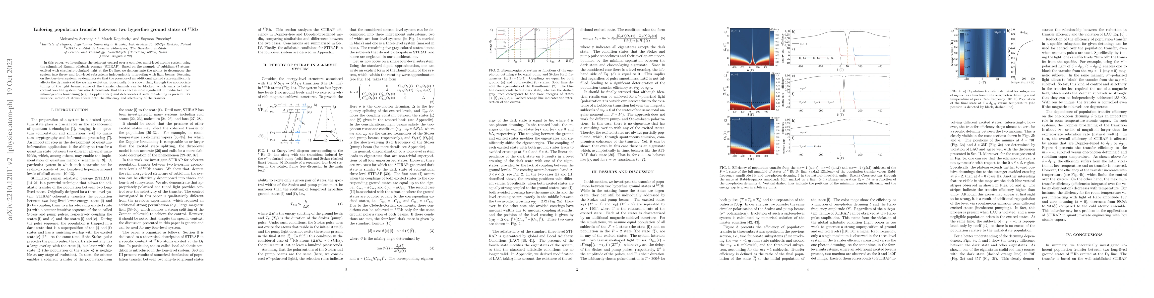 Thumbnail for Tailoring population transfer between two hyperfine ground states of
  Rb87