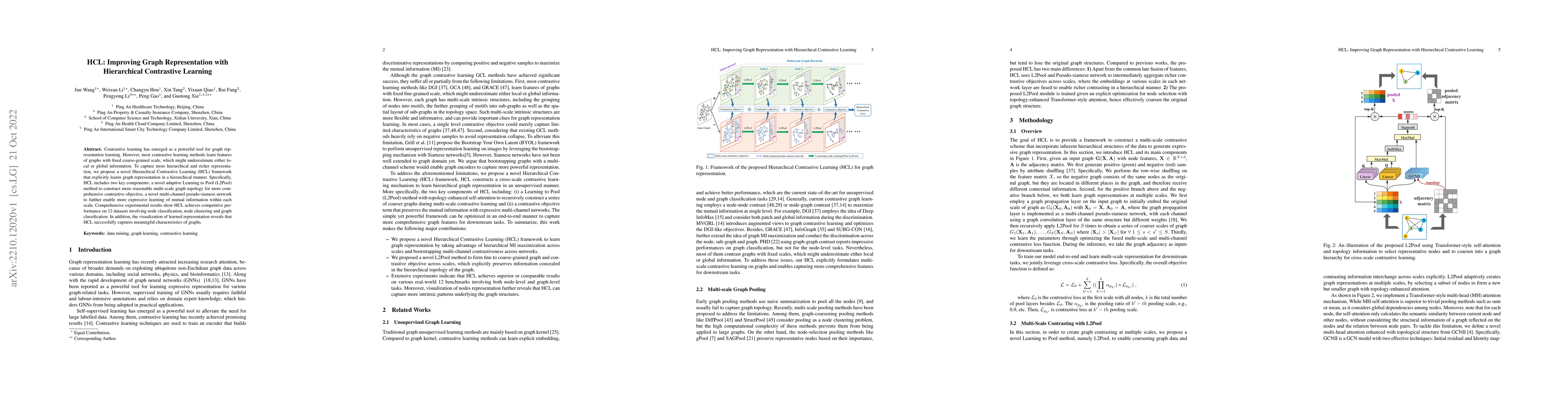 Thumbnail for HCL: Improving Graph Representation with Hierarchical Contrastive
  Learning