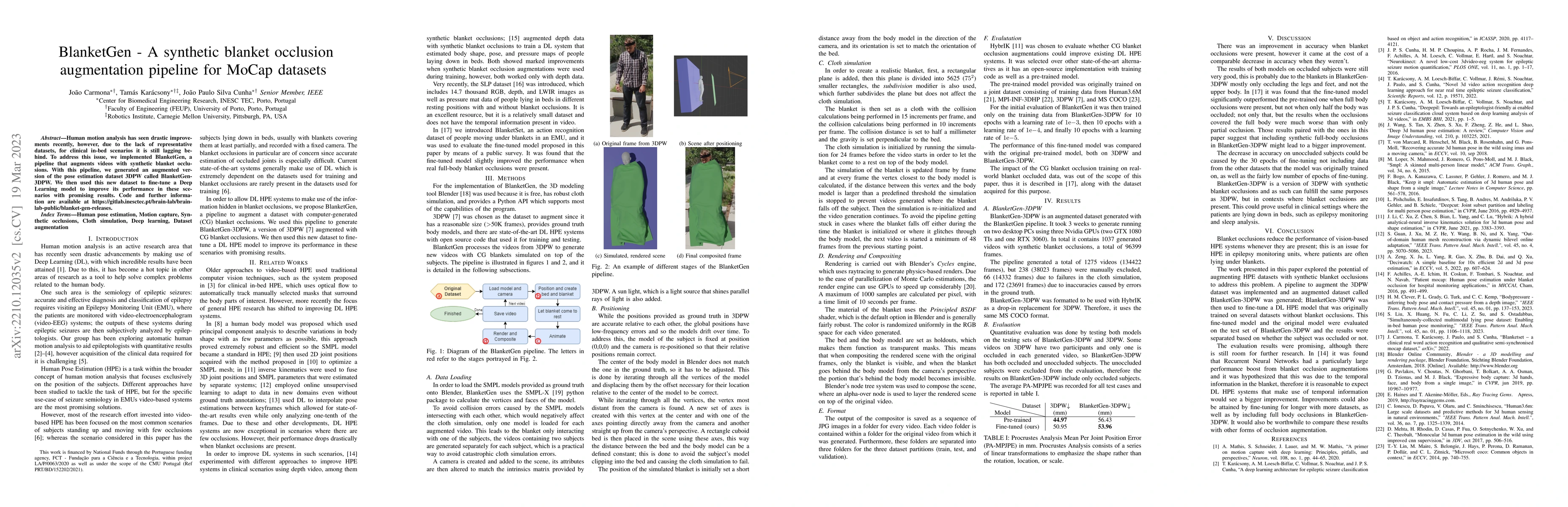 Thumbnail for BlanketGen - A synthetic blanket occlusion augmentation pipeline for
  MoCap datasets