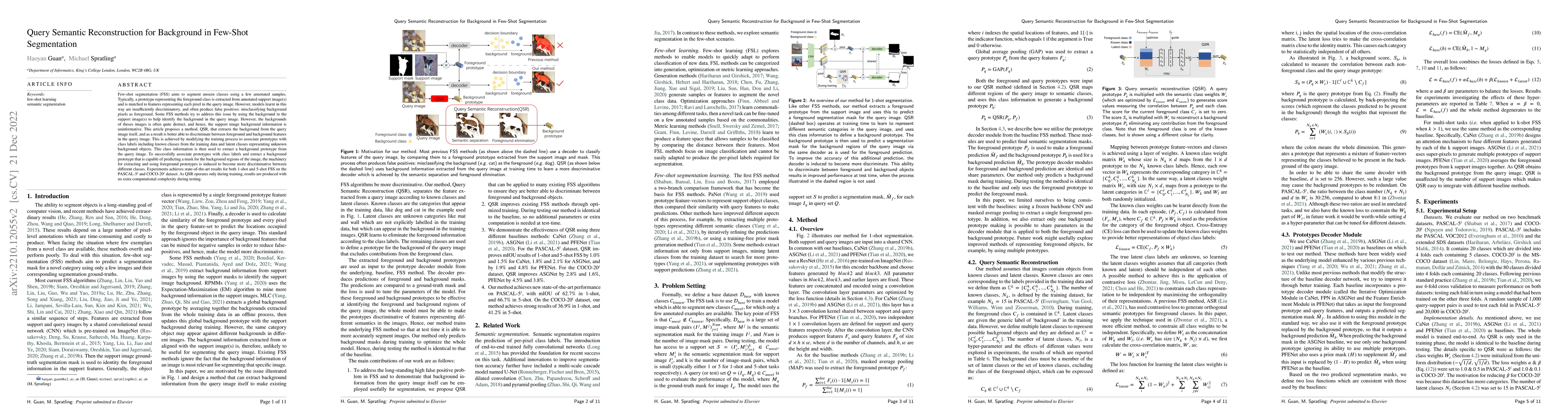 Thumbnail for Query Semantic Reconstruction for Background in Few-Shot Segmentation
