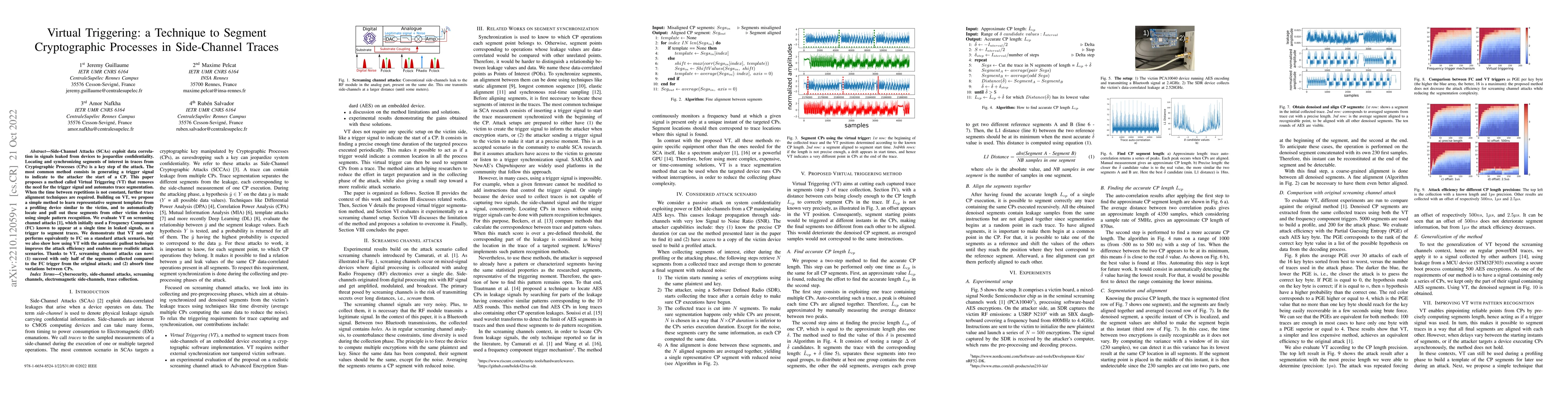 Thumbnail for Virtual Triggering: a Technique to Segment Cryptographic Processes in
  Side Channel Traces