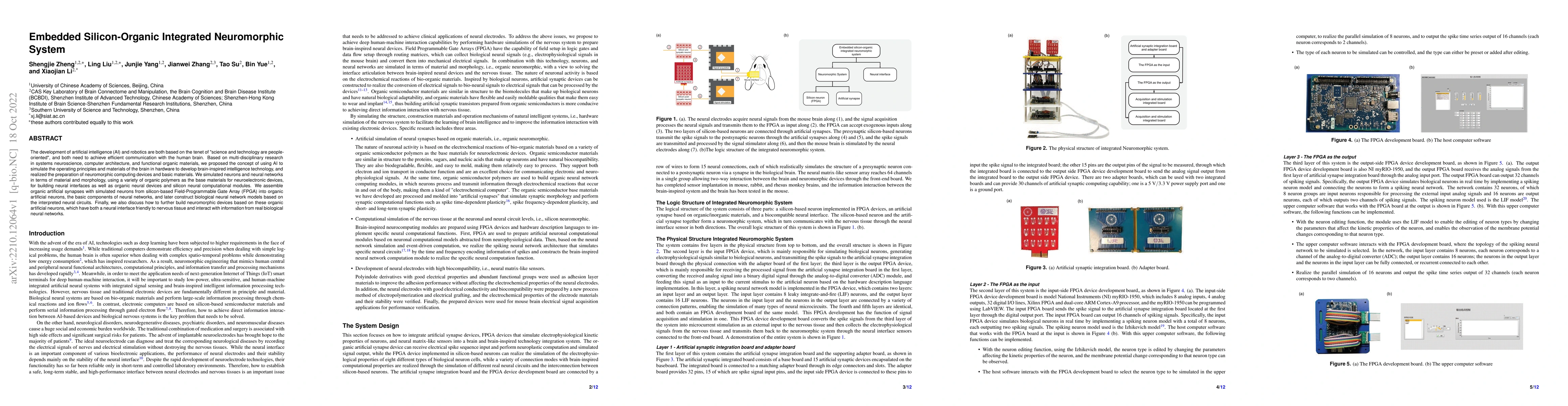 Thumbnail for Embedded Silicon-Organic Integrated Neuromorphic System