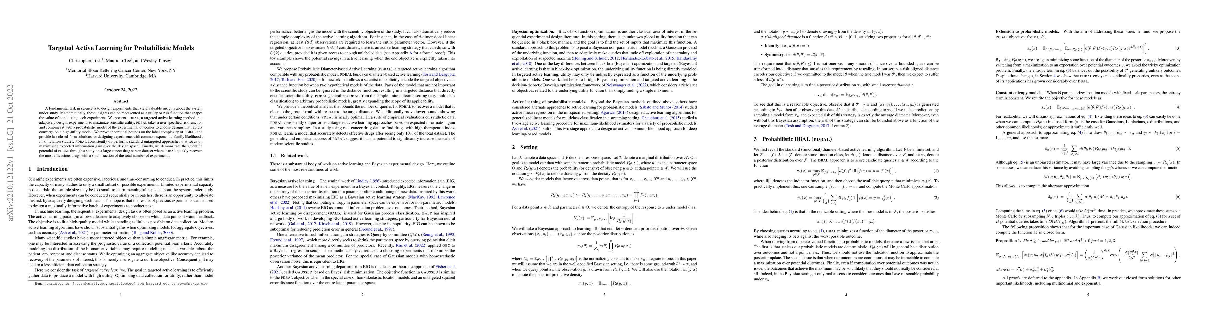 Thumbnail for Targeted active learning for probabilistic models