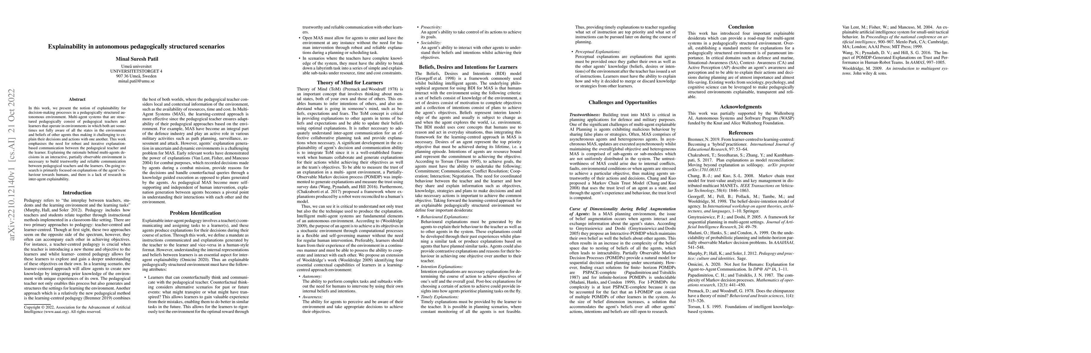 Thumbnail for Explainability in autonomous pedagogically structured scenarios