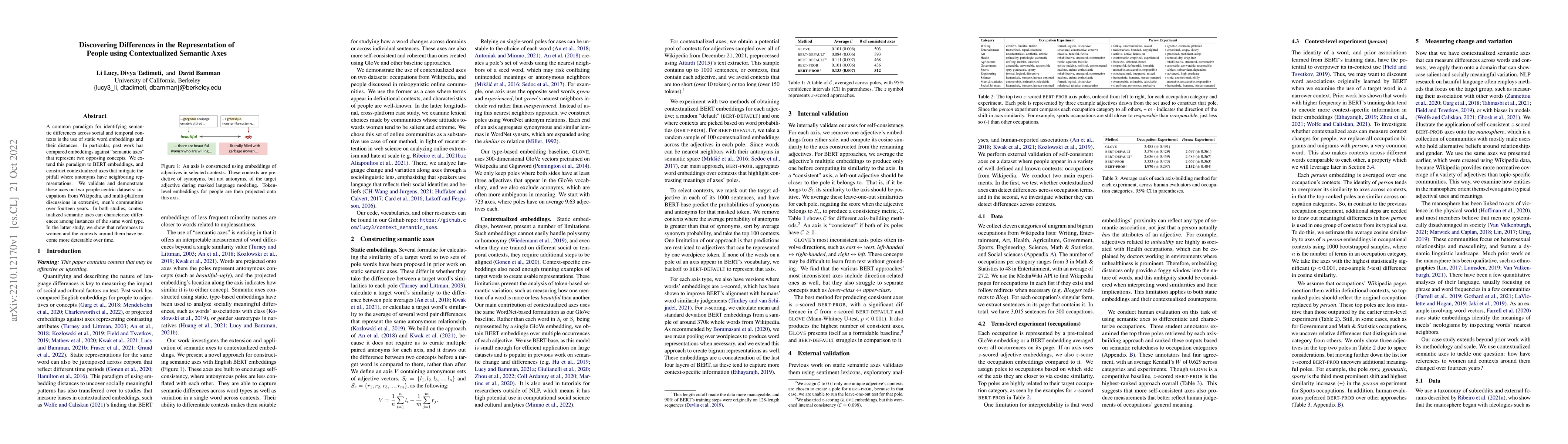 Thumbnail for Discovering Differences in the Representation of People using
  Contextualized Semantic Axes