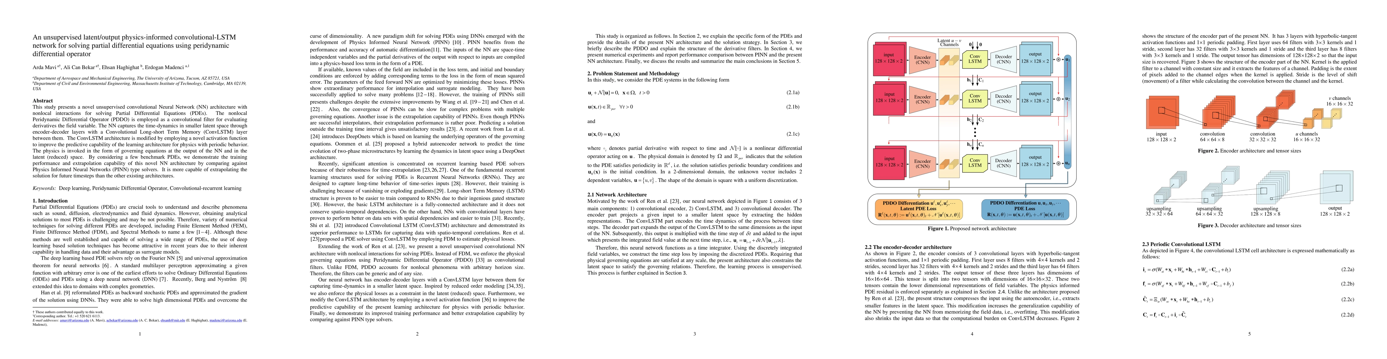 Thumbnail for An unsupervised latent/output physics-informed convolutional-LSTM
  network for solving partial differential equations using peridynamic
  differential operator