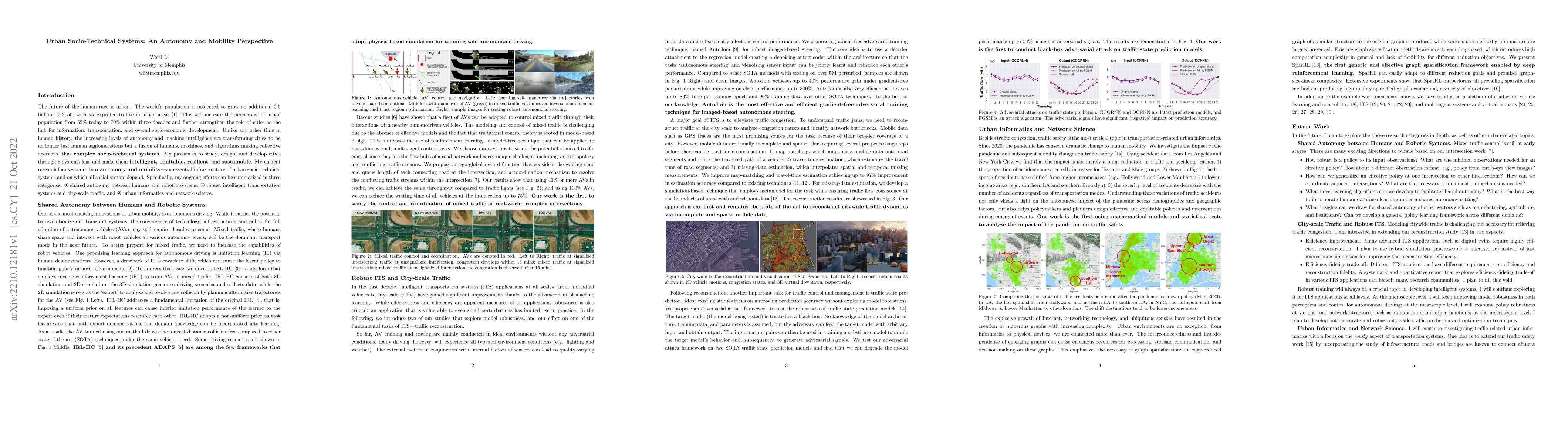 Thumbnail for Urban Socio-Technical Systems: An Autonomy and Mobility Perspective