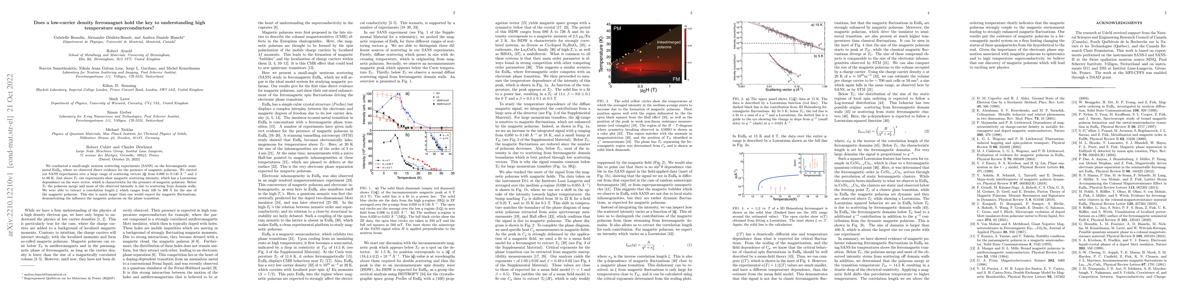 Thumbnail for Does a low-carrier density ferromagnet hold the key to understanding
  high temperature superconductors?