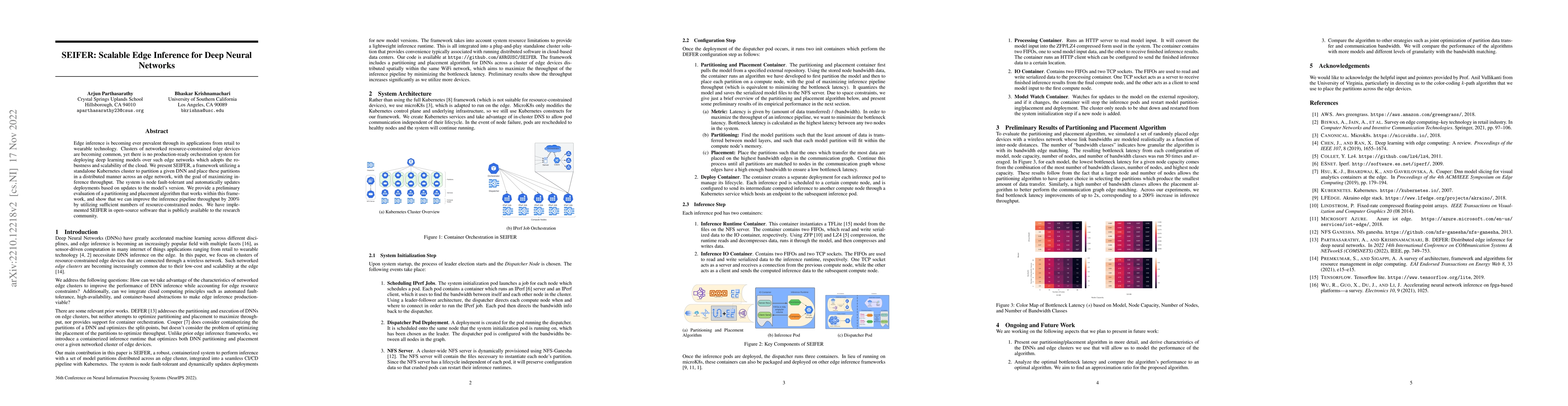Thumbnail for SEIFER: Scalable Edge Inference for Deep Neural Networks