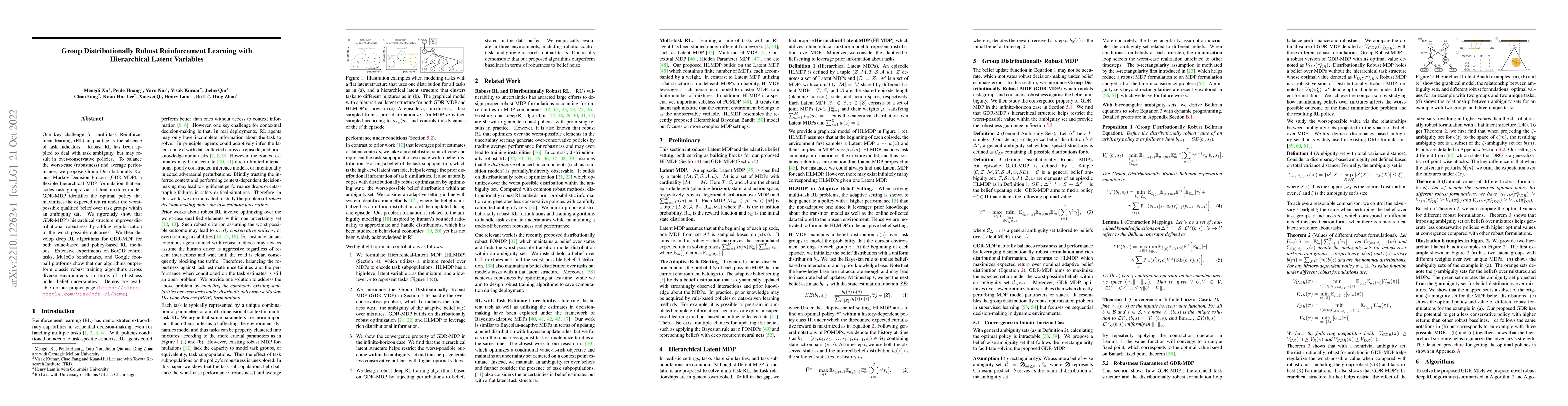 Thumbnail for Group Distributionally Robust Reinforcement Learning with Hierarchical
  Latent Variables