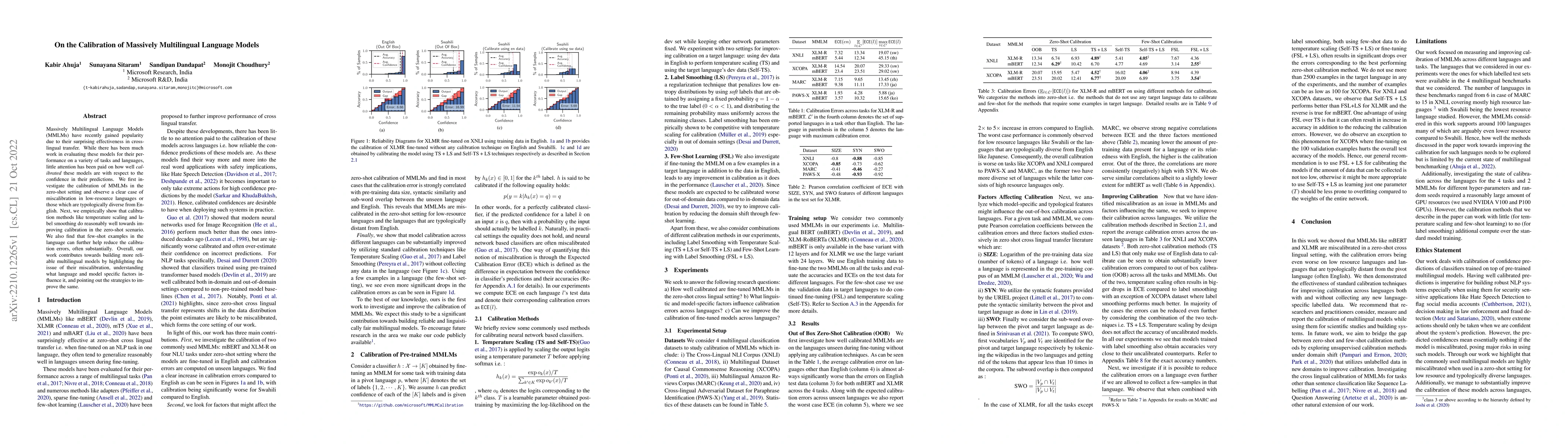 Thumbnail for On the Calibration of Massively Multilingual Language Models