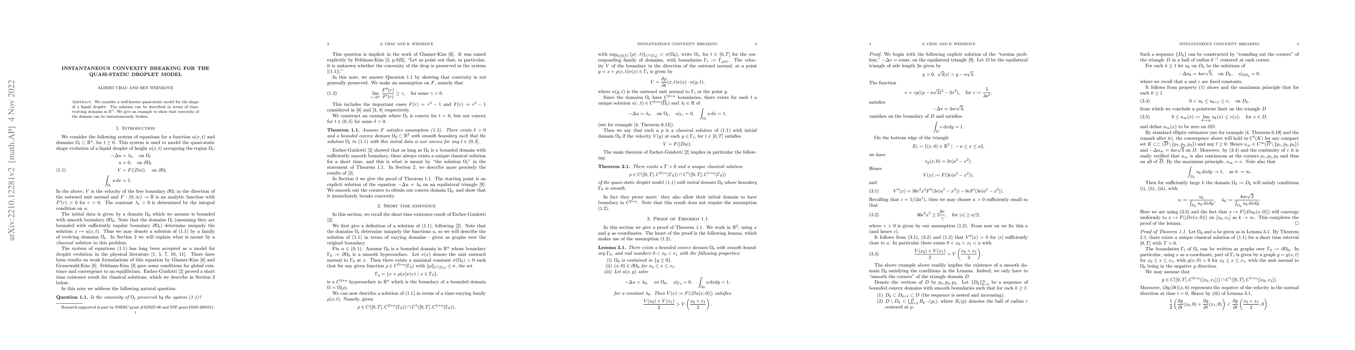 Thumbnail for Instantaneous convexity breaking for the quasi-static droplet model