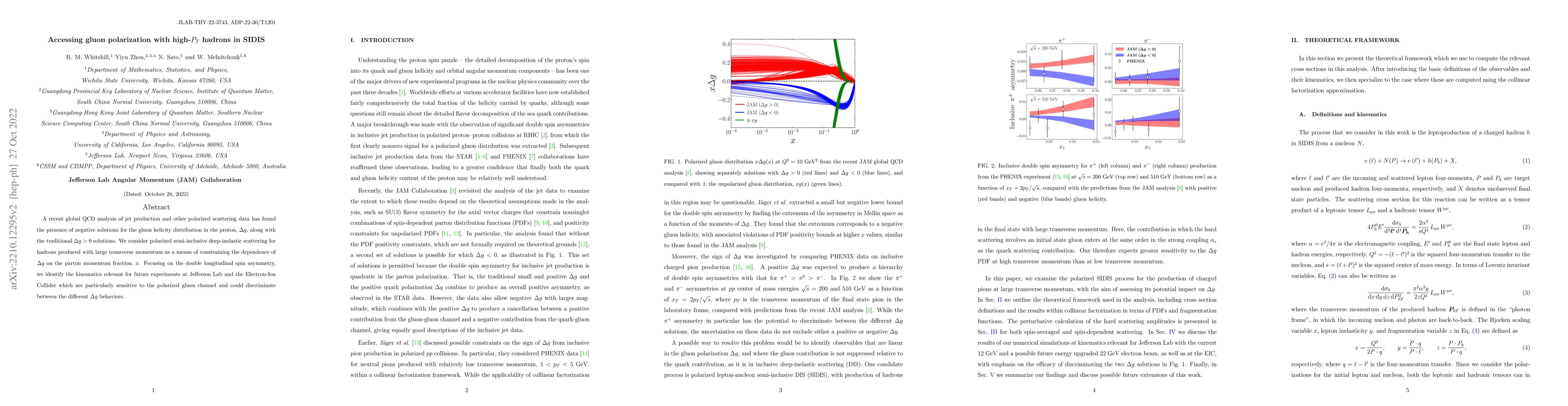 Thumbnail for Accessing gluon polarization with high-$P_T$ hadrons in SIDIS
