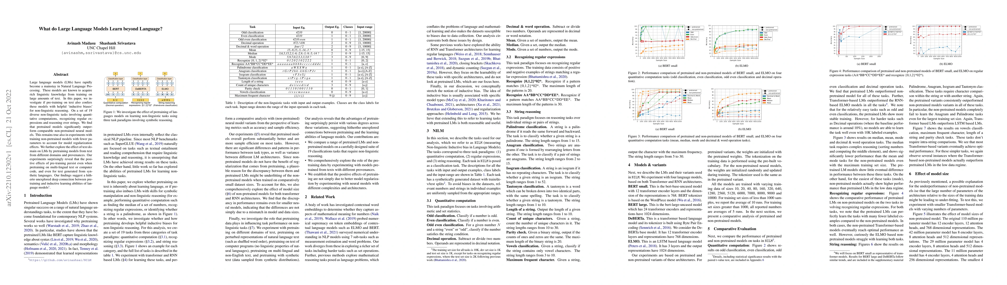 Thumbnail for What do Large Language Models Learn beyond Language?