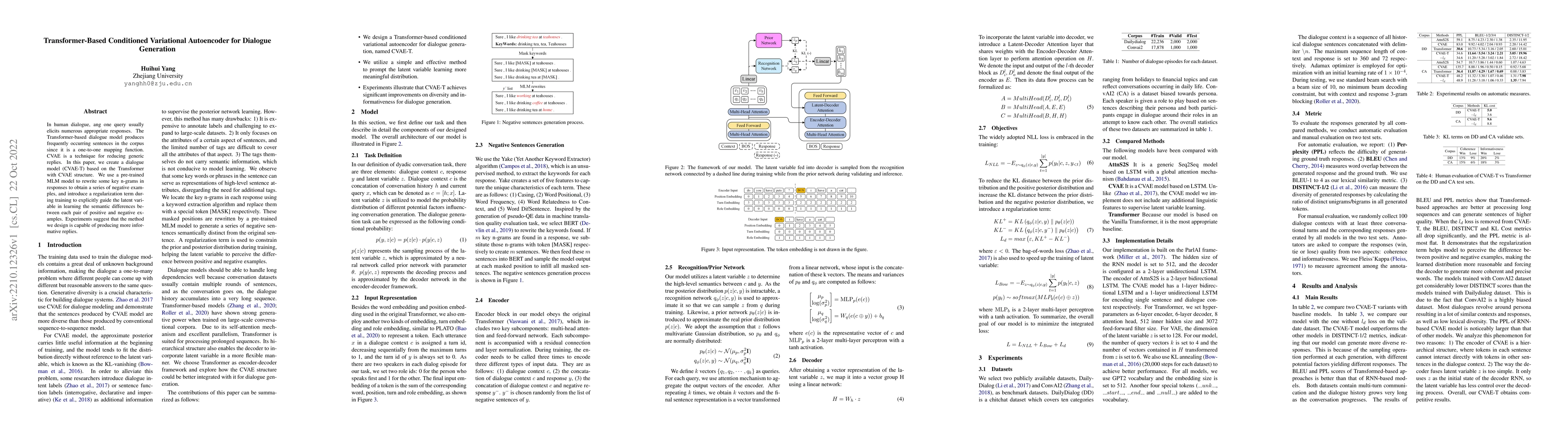 Thumbnail for Transformer-Based Conditioned Variational Autoencoder for Dialogue
  Generation
