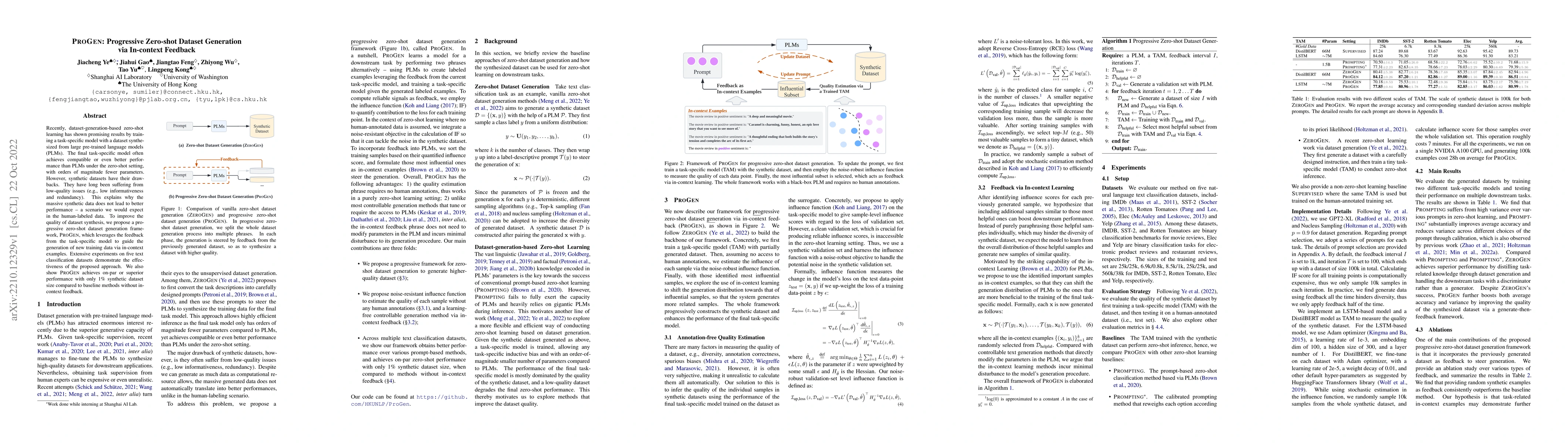 Thumbnail for ProGen: Progressive Zero-shot Dataset Generation via In-context Feedback