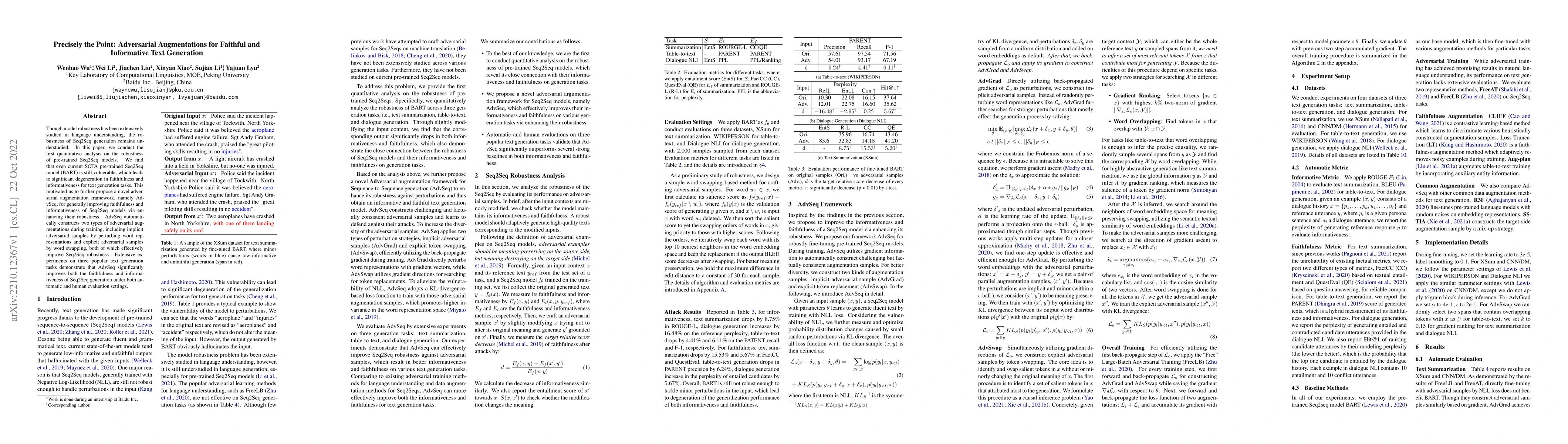 Thumbnail for Precisely the Point: Adversarial Augmentations for Faithful and
  Informative Text Generation