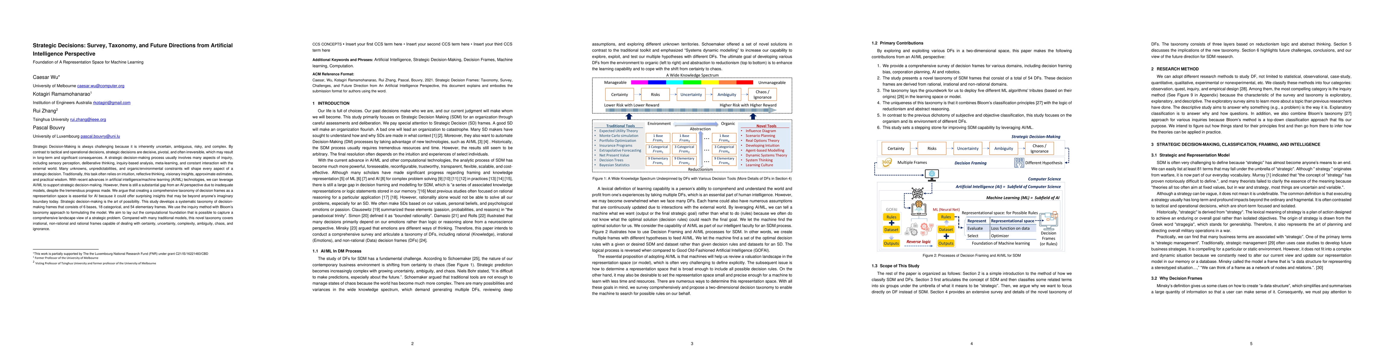Thumbnail for Strategic Decisions Survey, Taxonomy, and Future Directions from
  Artificial Intelligence Perspective