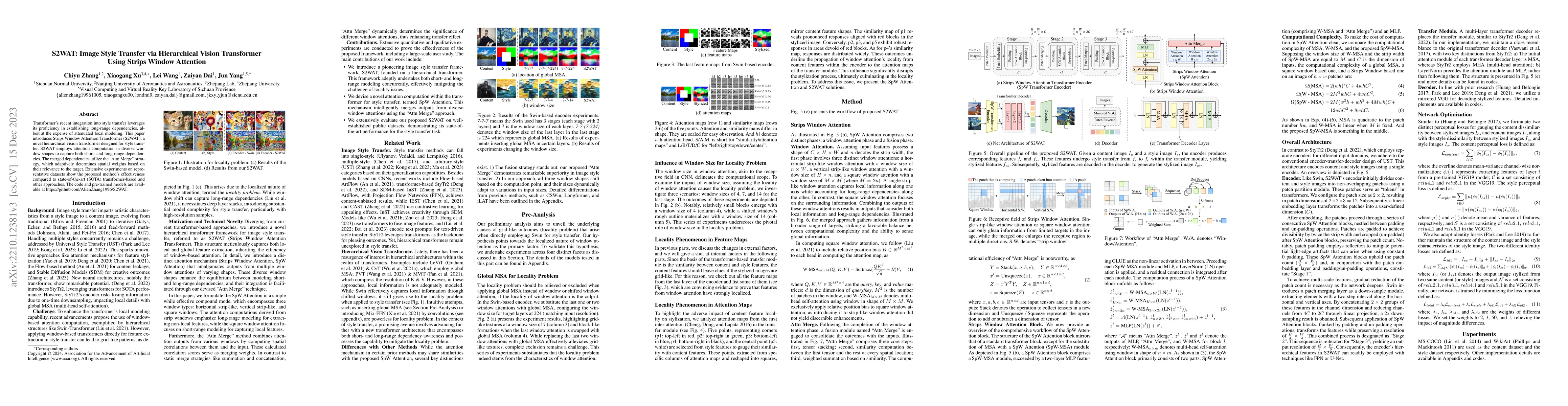Thumbnail for S2WAT: Image Style Transfer via Hierarchical Vision Transformer using
  Strips Window Attention