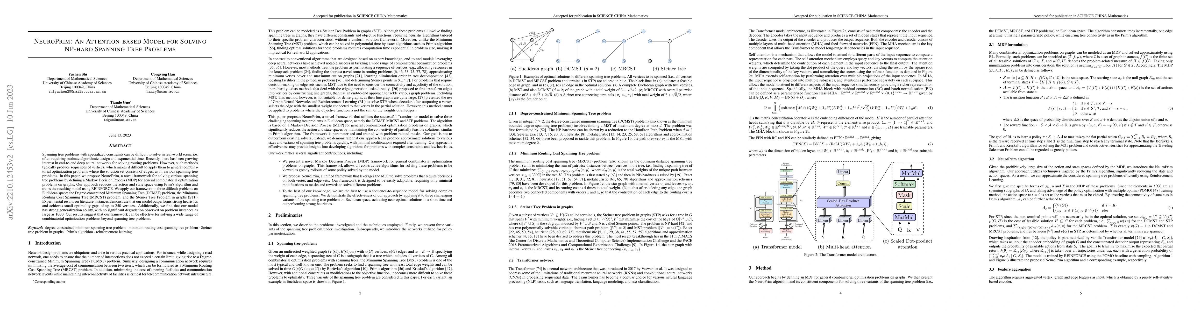 Thumbnail for NeuroPrim: An Attention-based Model for Solving NP-hard Spanning Tree
  Problems