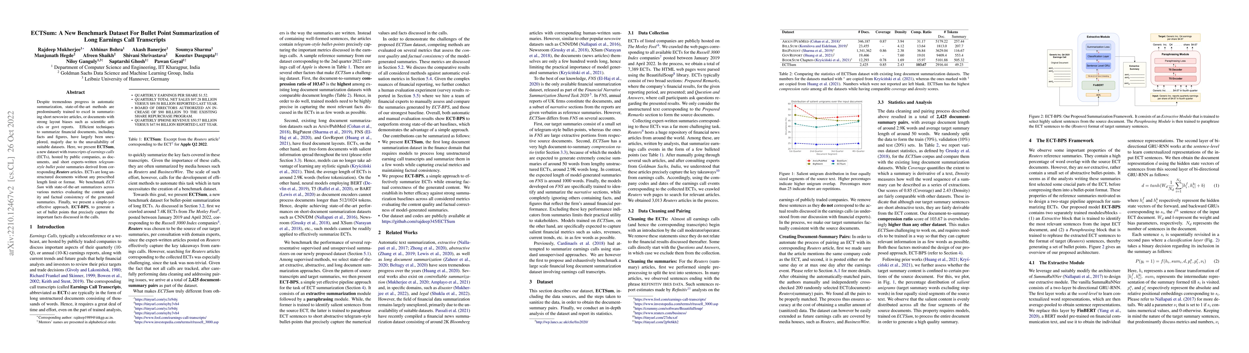 Thumbnail for ECTSum: A New Benchmark Dataset For Bullet Point Summarization of Long
  Earnings Call Transcripts