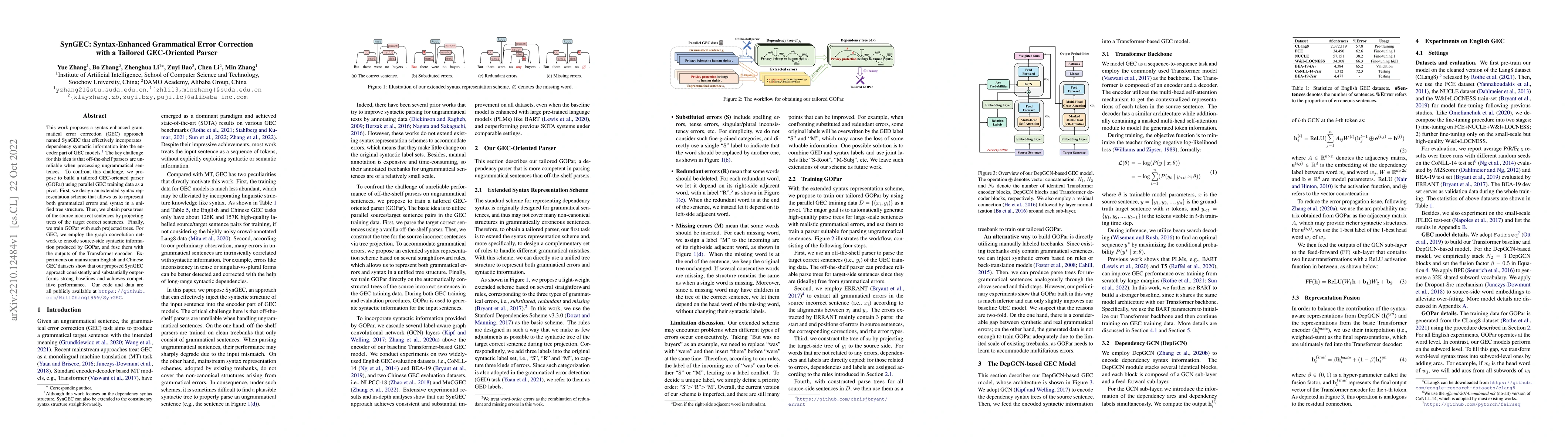 Thumbnail for SynGEC: Syntax-Enhanced Grammatical Error Correction with a Tailored
  GEC-Oriented Parser