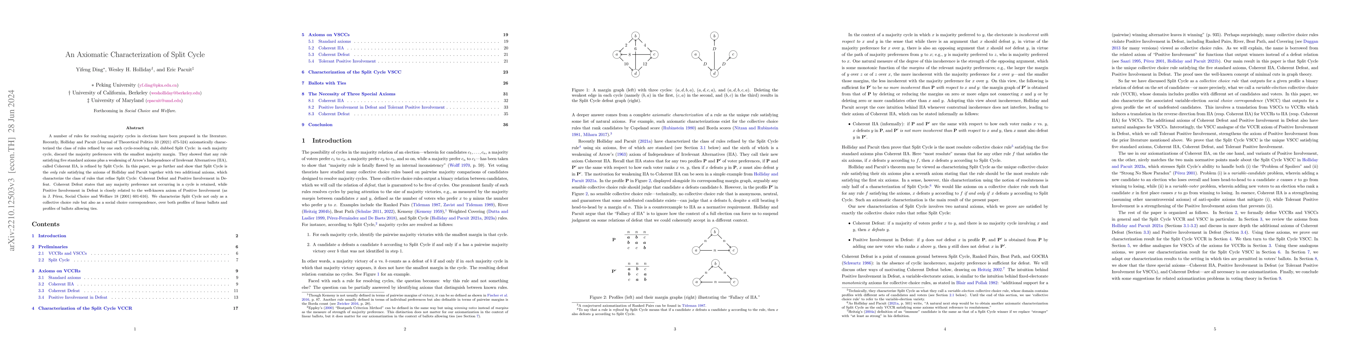 Thumbnail for An Axiomatic Characterization of Split Cycle