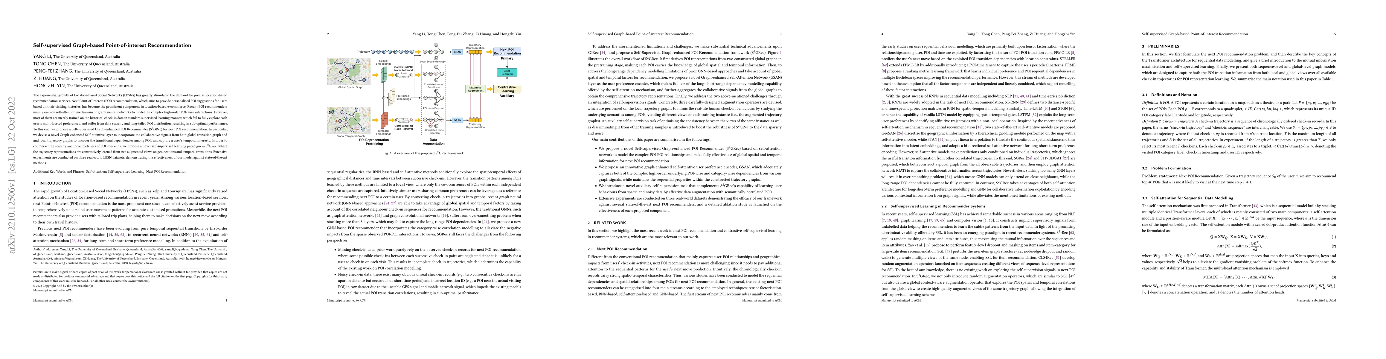 Thumbnail for Self-supervised Graph-based Point-of-interest Recommendation