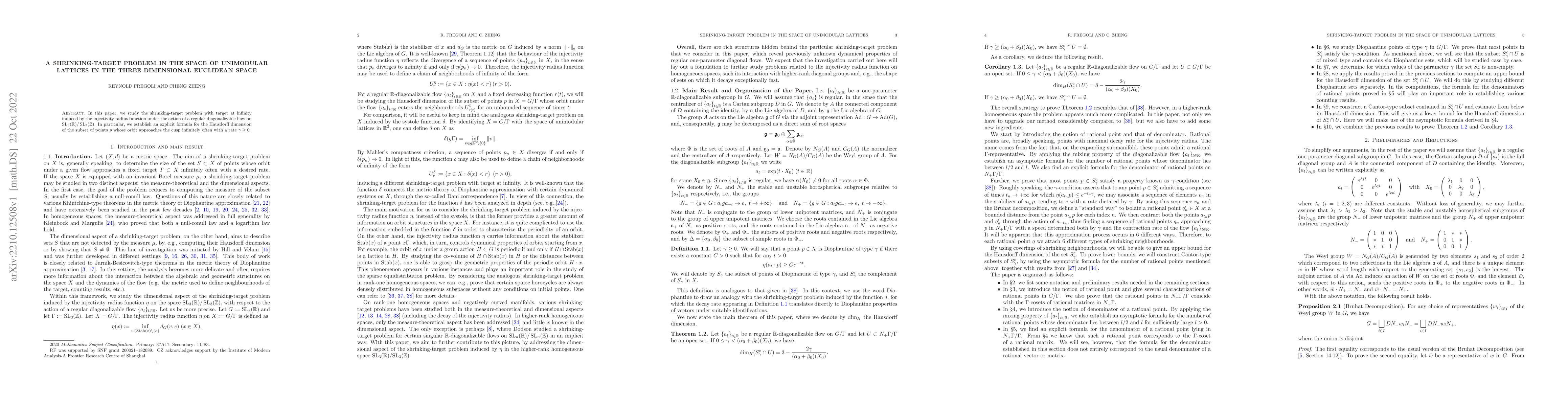 Thumbnail for A shrinking-target problem in the space of unimodular lattices in the
  three dimensional Euclidean space