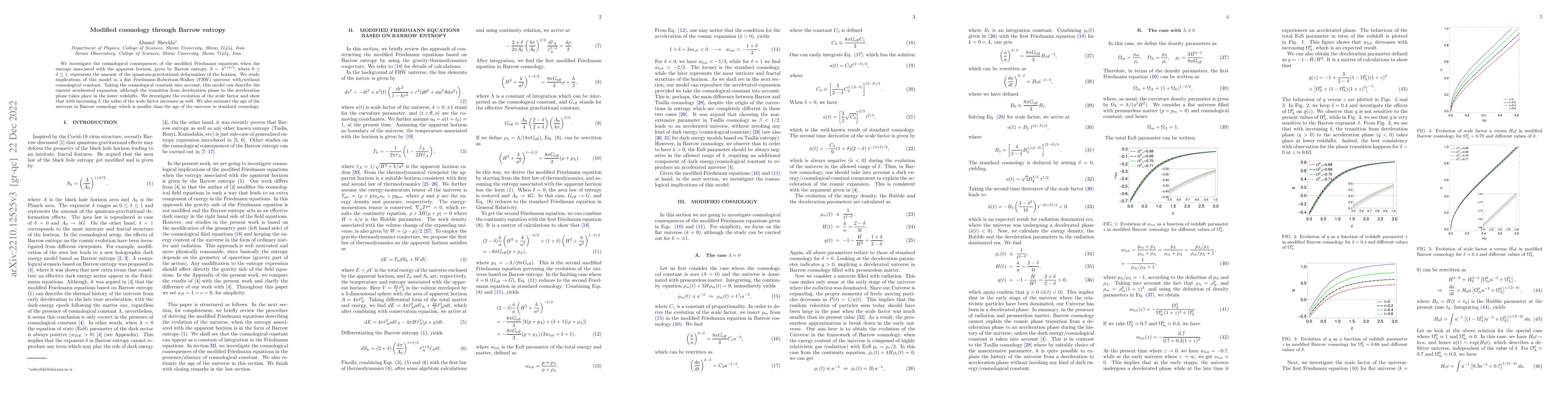 Thumbnail for Modified cosmology through Barrow entropy