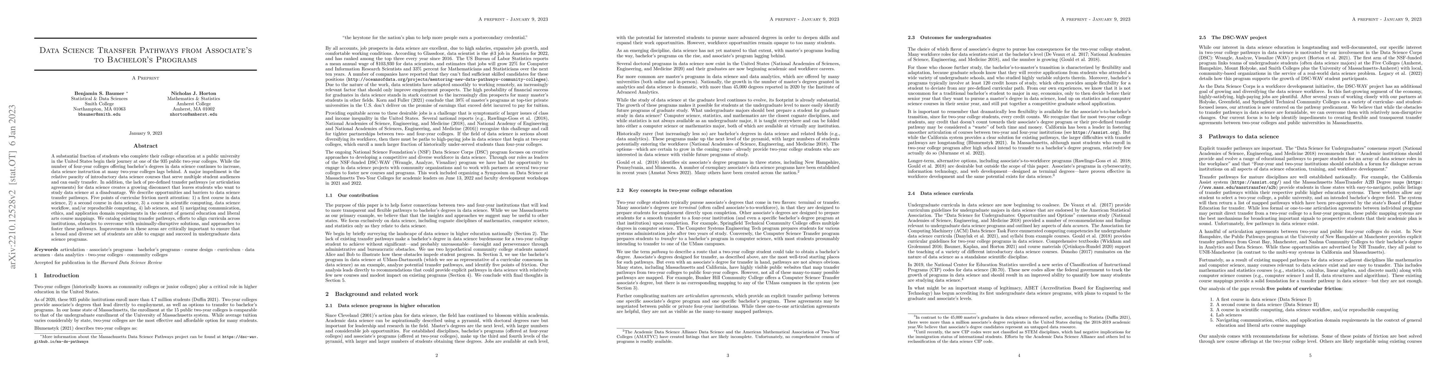 Thumbnail for Data science transfer pathways from associate's to bachelor's programs