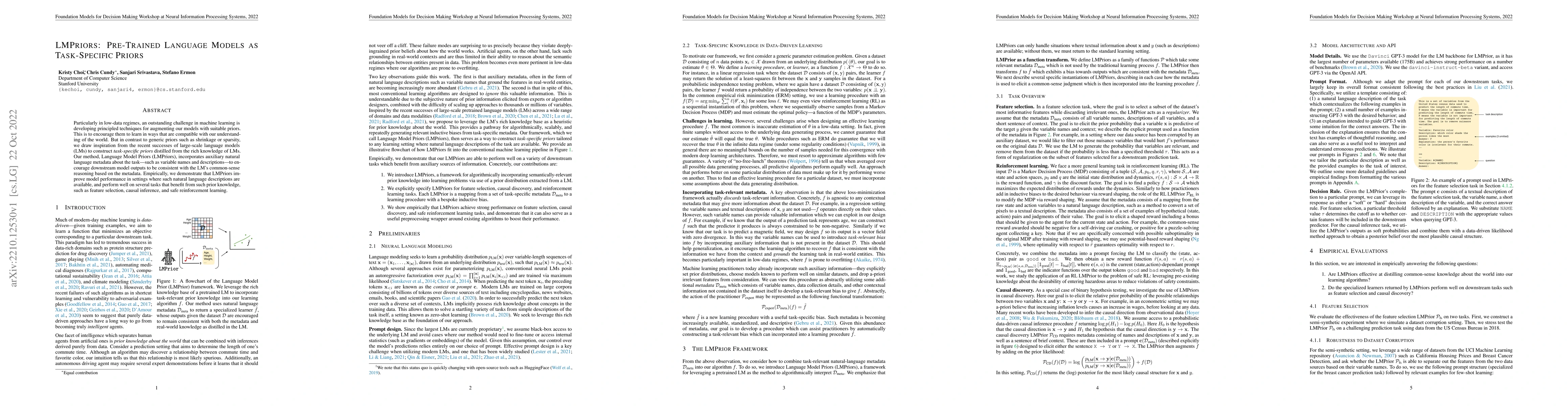 Thumbnail for LMPriors: Pre-Trained Language Models as Task-Specific Priors