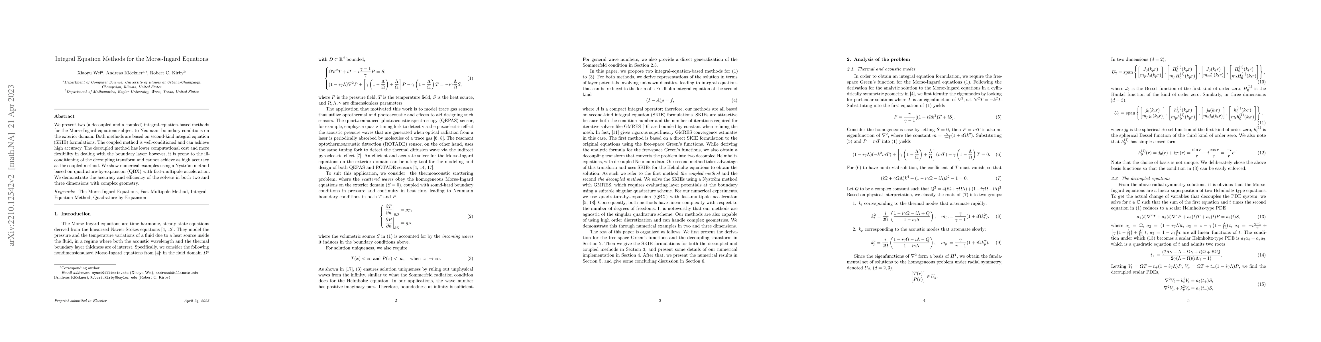 Thumbnail for Integral Equation Methods for the Morse-Ingard Equations